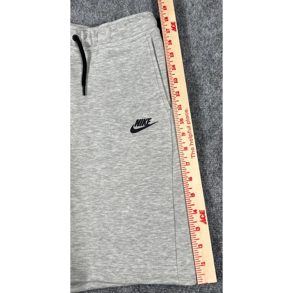 Nike Kids Large Gray Tech Fleece Drawstring Shorts Zip Pocket NWT